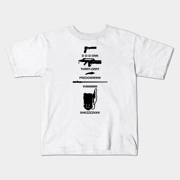 Sci-Fi Weapon SFX - black Kids T-Shirt by CCDesign